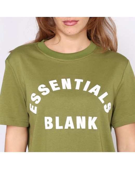 Blank Essentials Green E Arch Cotton Short Sleeve Oversized T-Shirt