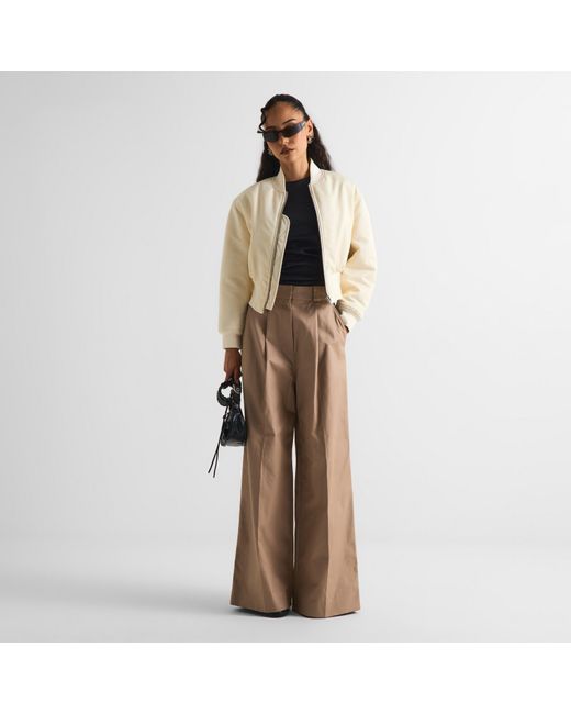 Balenciaga Natural Wide Leg Trousers