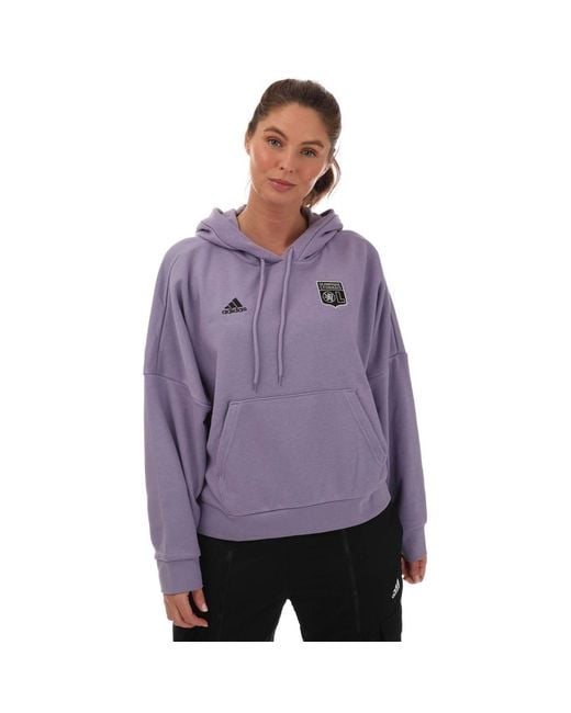 Adidas Purple Olymipique Lyonnais Hoodie