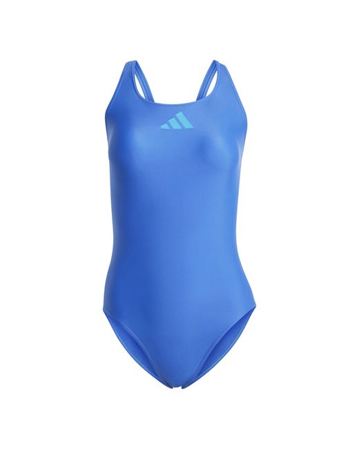 Adidas Blue 3 Bar Logo Swimsuit