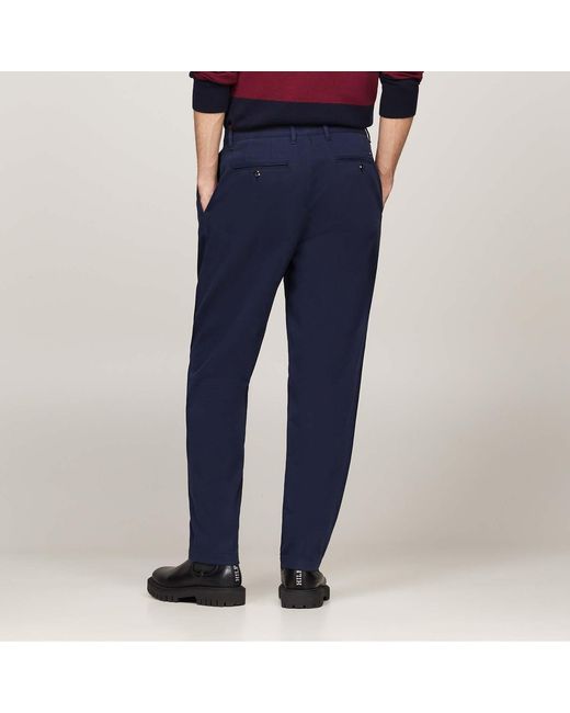 Tommy Hilfiger Blue Brushed Twill Tapered Chinos for men