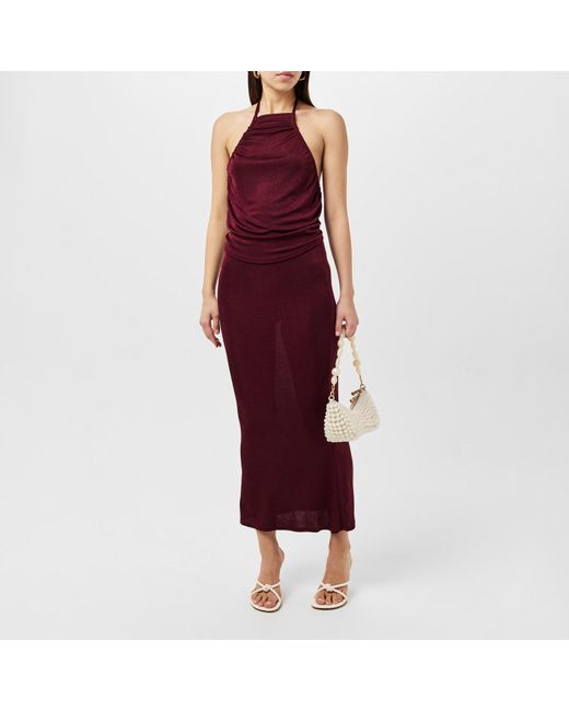 Missy Empire Red Column Skirt