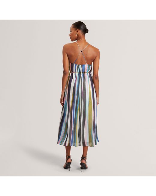 Ted Baker Blue Halter Neck Maxi Dress