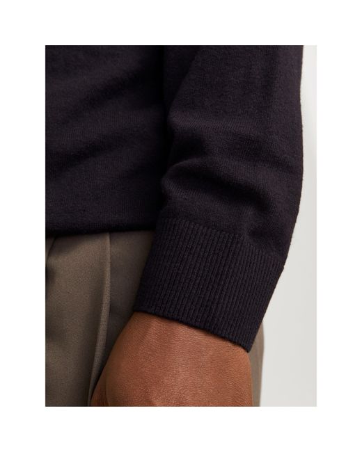 Jack & Jones Blue Emil Half Zip Knitted Polo for men
