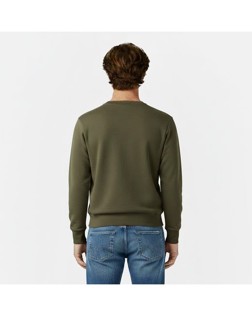 Jack Wills Green Jacquard Crew Sweatshirt for men