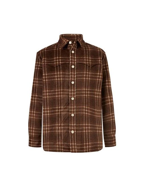 AllSaints Brown Nikko Long Sleeve Shirt for men