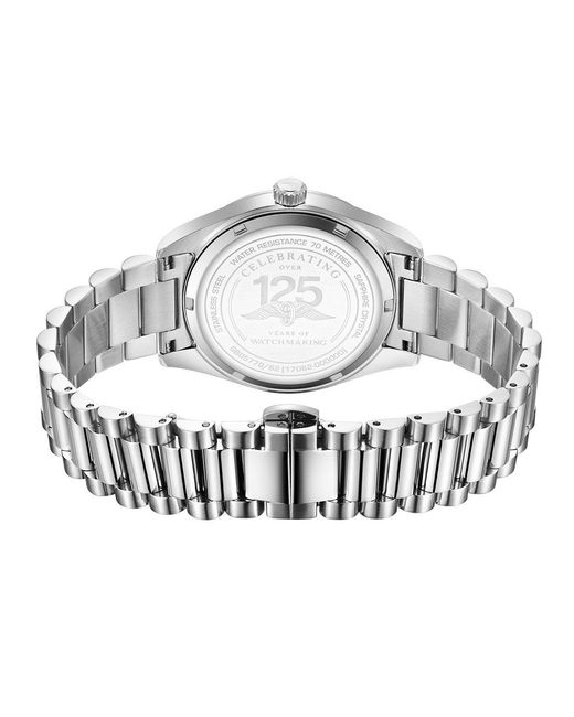 Rotary Metallic Precision Quartz Analogue Watch for men