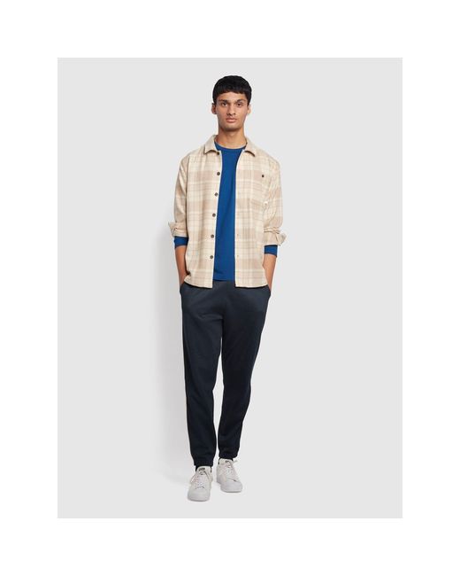 Farah Blue Long Sleeve Dennis T Shirt for men