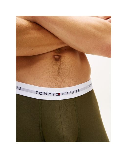 Tommy Hilfiger Black 3-Pack Logo Waistband Trunks for men