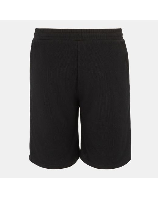Fabric Black Waffle Shorts for men