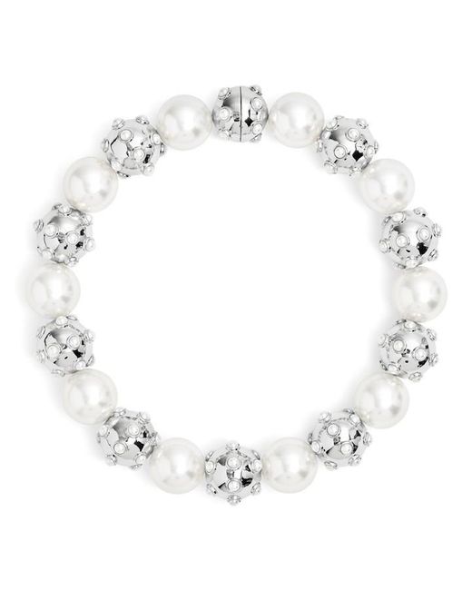 Marc Jacobs Metallic Pearl Dot Statement Necklace
