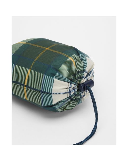 Barbour Green Tartan Water Resistant Hooded Poncho