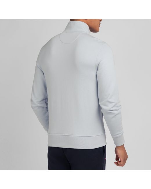 Eden Park Gray Zipped Sweatshirt, Stand-Up Collar for men