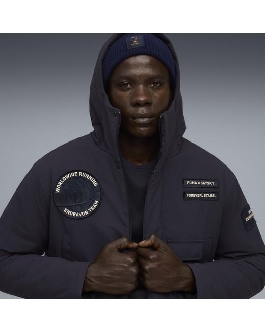 PUMA Blue X Saysky Team Performance Running Jacket for men