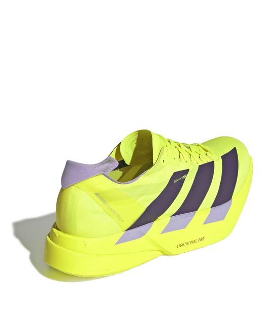 Adidas Yellow Adizero Adios Pro 4 Shoes for men