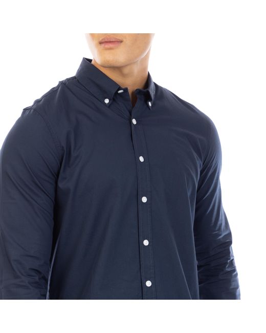 Peter Werth Blue Long Sleeve Plain Shirt for men