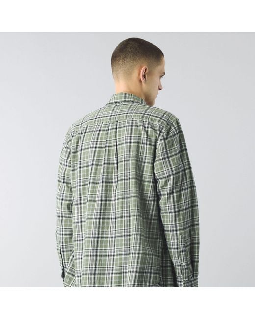 Pretty Green Green Thornley Check Long-Sleeve Patterned Shirt for men