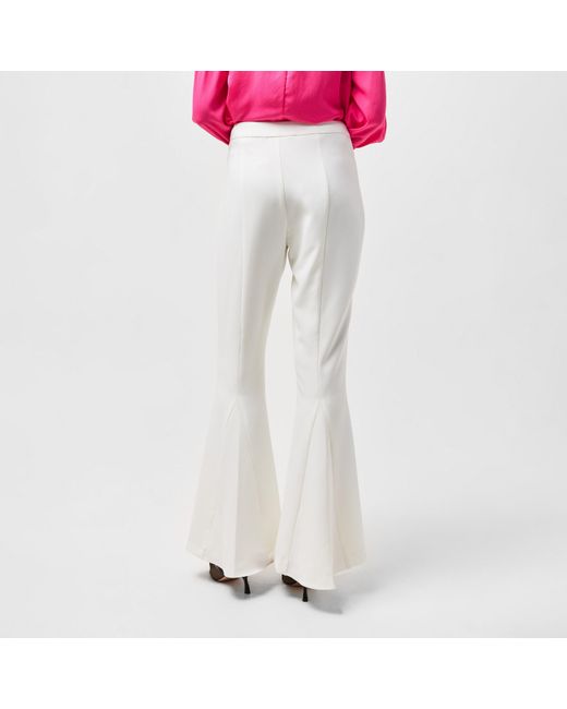 French Connection White Arlette Straight Leg Trousers