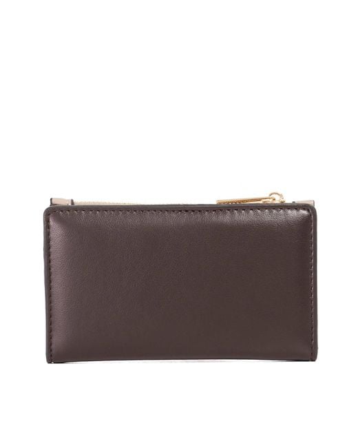 Dune Brown Kennero Faux Leather Zip Around Purse