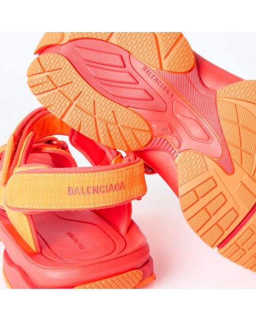 Balenciaga Red Flat Sandals for men