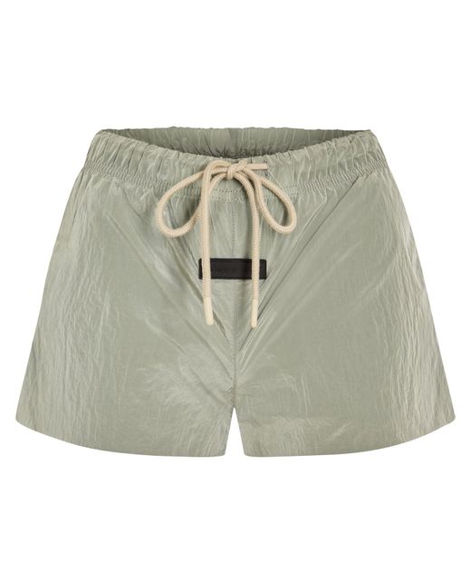 Fear Of God Green Running Fleece Jogger Shorts