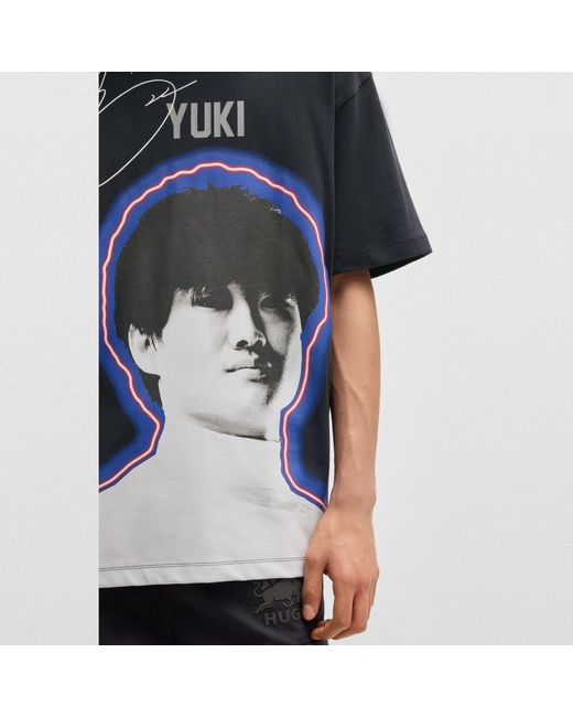 HUGO Blue Yuki Short Sleeve T-Shirt for men