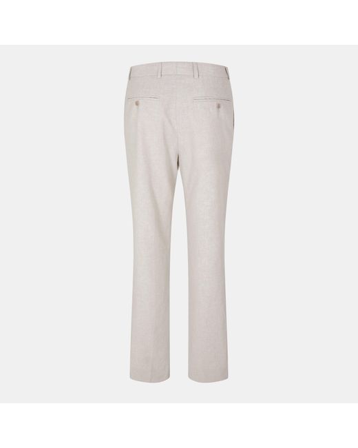 Ted Baker Gray Morris Slim Linen Trouser for men