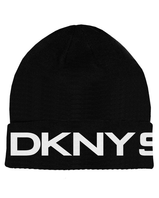 DKNY Black Accessories Lettering Beanie for men