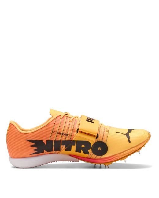PUMA Yellow Long Jump Nitro Elite 2 Track Running Spikes for men