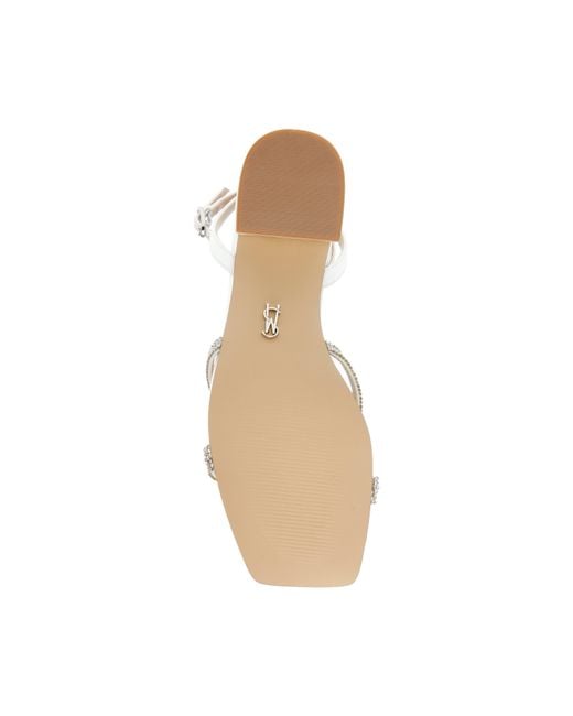 Steve Madden White Gabby Block Heel Court Shoes