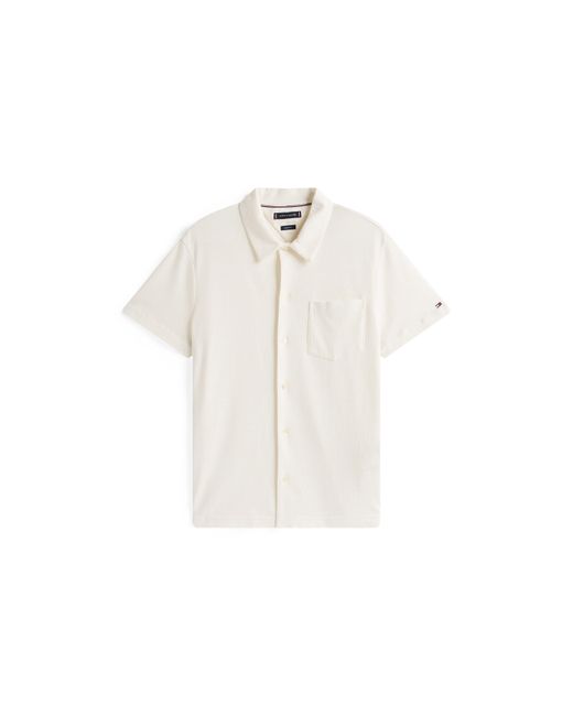 Tommy Hilfiger White Short Sleeve Plain Shirt for men