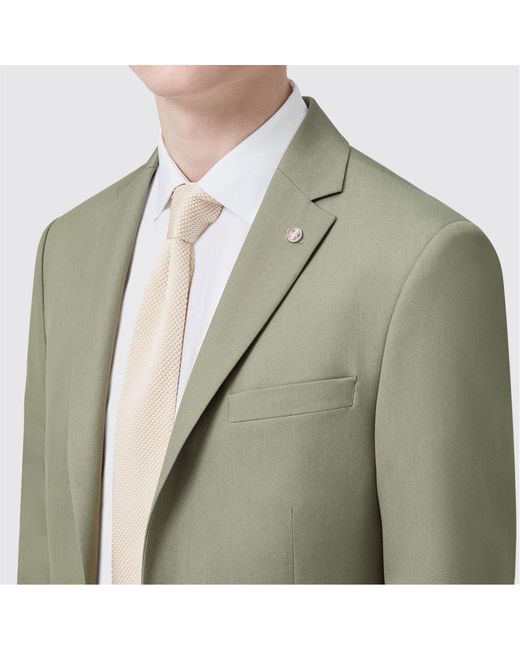 Twisted Tailor Green Ellroy Slim Fit Jacket for men