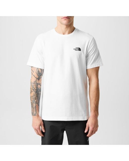 The North Face White Regular Fit Simple Dome T-Shirt for men
