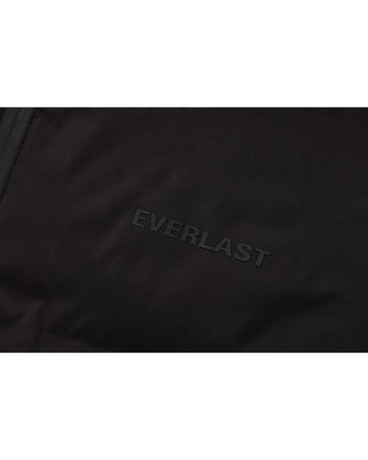 Everlast Black Water Resistant Windproof Detachable Hood Long Sleeve Puffer Jacket