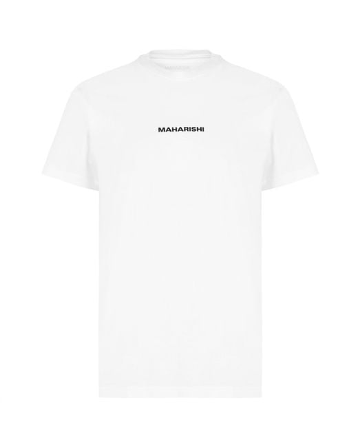 Maharishi White Miltype Embroidered T Shirt for men