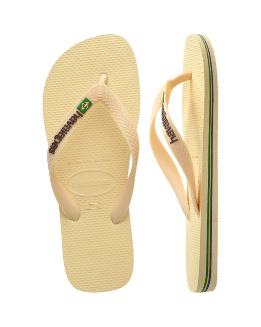 Havaianas Metallic Brasil Logo Flip Flops