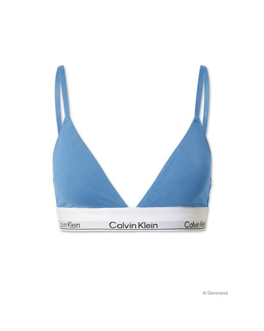 Calvin Klein Blue Non Wired Triangle Bralette