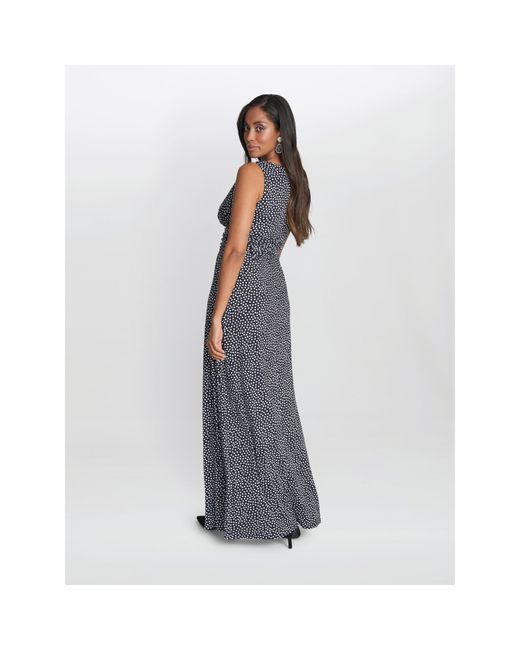 Gina Bacconi Blue Omie Jersey Maxi Dress