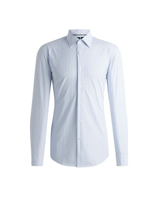 Boss Blue P Hank Kent Long Sleeve Oxford Shirt for men