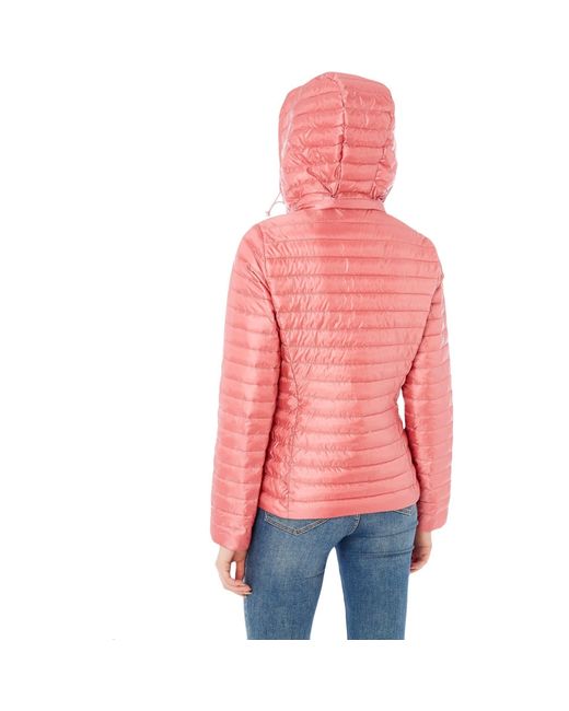 iBlues Pink Quilted Zip Parka