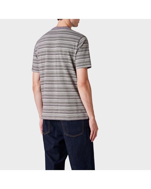 Paul Smith Gray Stripe T-Shirt for men