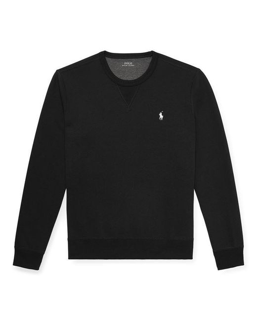 Polo Ralph Lauren Black Logo Crew Neck Tech Sweatshirt for men