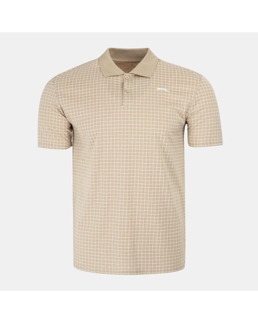 Slazenger 1881 Natural Check Golf Polo for men