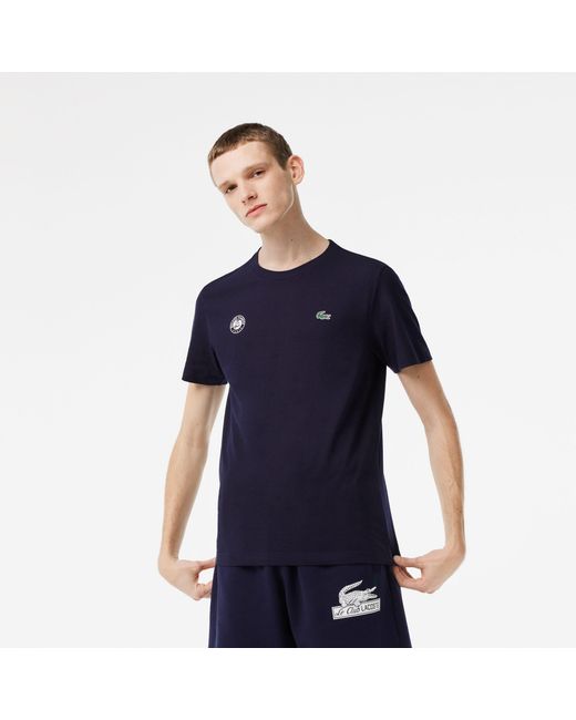 Lacoste Blue Garros Short-Sleeve Regular Fit T-Shirt for men