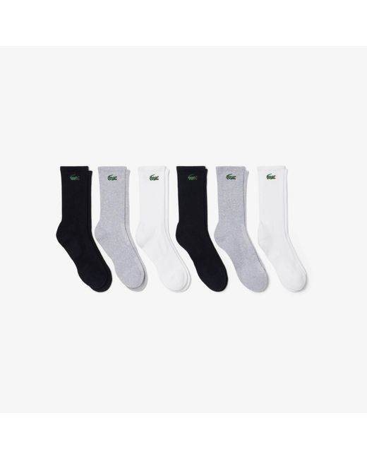 Lacoste White 6Pk Sportcrw for men