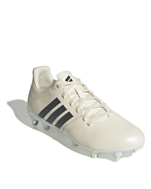 Adidas White Adizero Rs15 Rise Soft Ground Rugby Boots