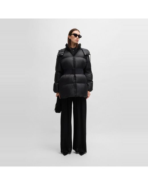 HUGO Black Falentina Quilted Short Puffer Jacket