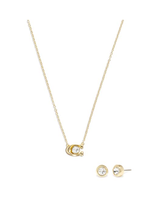 COACH Metallic Crystal Stone Set