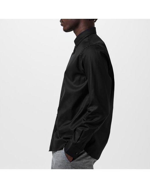 Ted Baker Black Allardo Premium Long-Sleeve Oxford Shirt for men