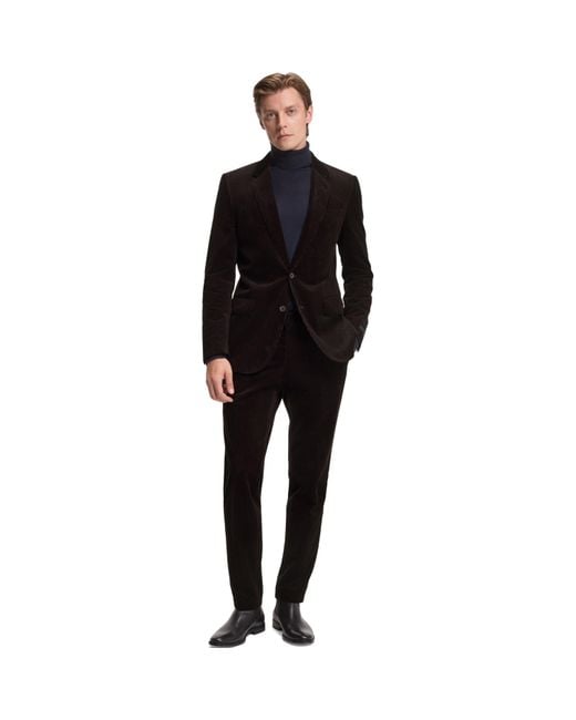 Boss Black X Beckham Striped Pleat-Front Trousers for men